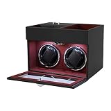SHZICMY Automatic Watch Winder Box, 2 Watch Winders for Automatic Watches, Flexible [Upgraded] Watch