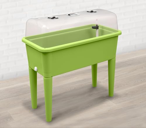 Image of Garden Store Direct Raised Bed Grow Table XXL Flower Pot. 5 Colours With Grow Lid & Self Watering System. Perfect for Growing (Lime Green)