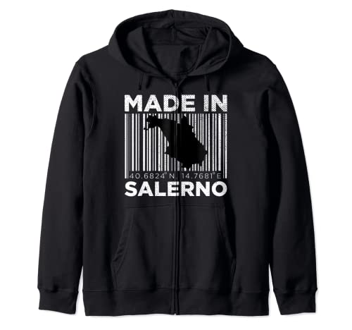 código de barras Hecho en salerno Orgullo salernitana Sudadera con Capucha