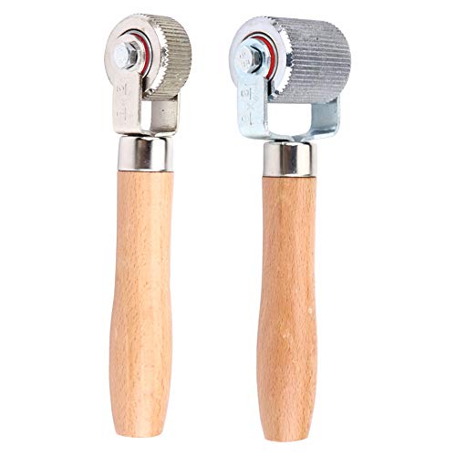 Tyre Roller Bearing Tool Kit, Patch Tire Repair Tool, Car Wheel Wooden Handle Tire Patch Repair Stitcher Ball Bearing Roller Tool(M) tyre patch roller