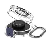 Wacanc Secure Lock Plastic Case Cover Compatible with Oura Ring Gen 3 Charger,Portable Protective Case for Oura Ring Gen 3 Charger with Carabiner, Only Protective Case (Gunmetal)