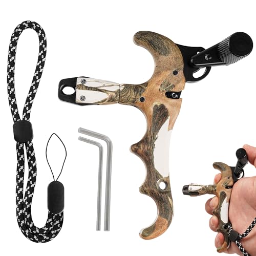 BULLIX Bow Release for Compound Bow, 360° Rotatable Thumb Release,