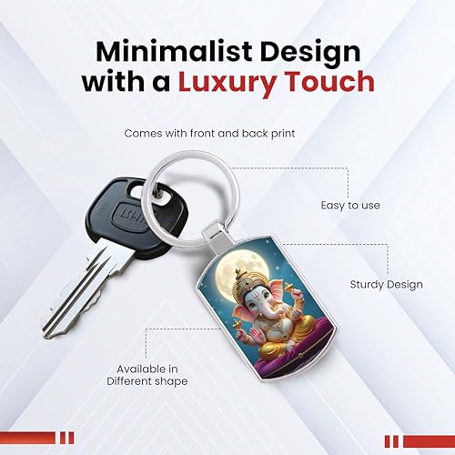 Image of Premium Printed Metal Keychain for Men & Women | High-Definition Artwork Print | Durable Key Ring for Car, Bike, Home & Office Keys | Stylish Decorative Key Holder Gift