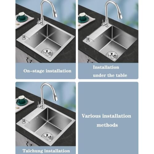 Évier de cuisine en acier inoxydable cuve unique peu encombrant - 5