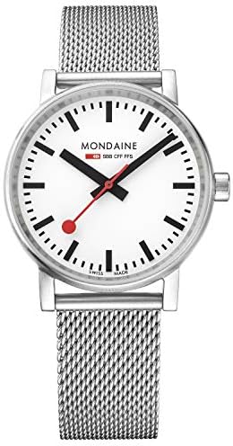 Mondaine SBB Swiss-Quartz Watch with Stainless-Steel Strap, Silver, 18  (Model: MSE.35110.SM) : Amazon.com.au: Clothing, Shoes \u0026 Accessories