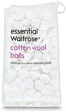 Pure Cotton Wool Balls 85g essential Waitrose 100 per pack