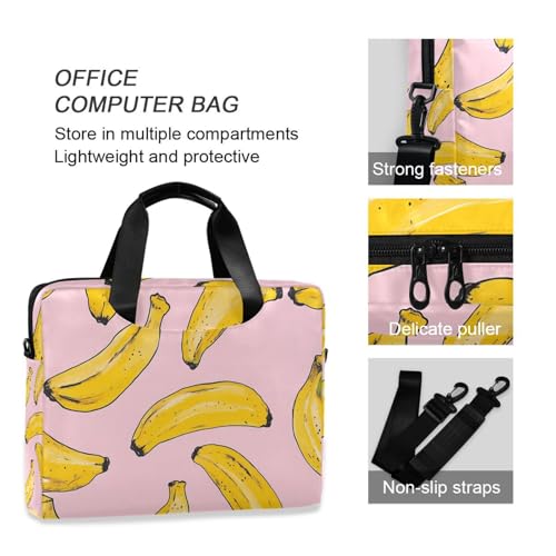 Funda para portátil patrón Banana Pink 13-15.6 pulgadas miniatura 6