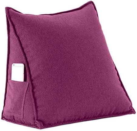 Thistle Pink Soft Wool Feel Bean Bag Bed Wedge Back Support Cushion