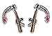 Iron On The Grim Reaper Scythe Small Biker Collar 2 Pc Patch Set