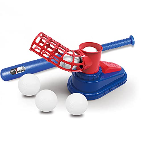 Juego de Pelota de béisbol Lanzador de béisbol automático Juguetes Máquina de Lanzamiento Emergente de Béisbol para Exteriores Lanzador de béisbol Entrenamiento Bate de béisbol Juguete