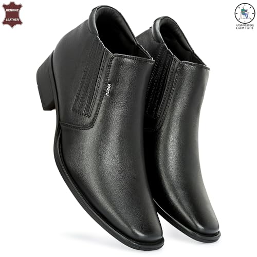 Image of Shoes Genuine Leather Comfortable Slip On Black Formal Shoes for Men | Office Uniform Dress Loafer Shoe for Office Bussiness Meeting - Black