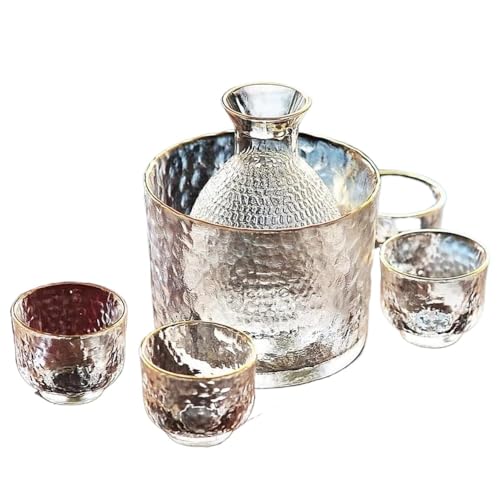 PANJIE����Z�b�g�����K���X�����������M�햳���K���X���ۉ��ۗ�ϔM���Ŗ�������~�ߑ�e��350 ml�����y�ʂ������a��������{�𐴎�~��p���蕨�ƒ�p�Ɩ��p (�S�[���f���G�b�W)