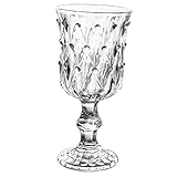 TOPPERFUN 1Stück Vintage Weinglas aus Relief Rotweinglas für Heiße und Kalte Getränke Eleganter Becher für Whisky für Bar und Dinnerpartys