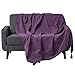 Produktbild Homescapes Wohndecke Rajput lila  leichte Baumwolldecke 255x360 cm, Tagesdecke aus 100% Baumwolle, Sofaüberwurf handgewebt mit Streifenstruktur, Couch-Überwurf mit Quasten, Oeko-Tex