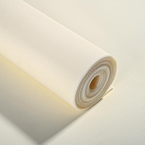 Image of Kuber Industries 1.5 Mtr EVA Anti Slip Shelf Liners for Kitchen Shelves | Multipurpose Cupboard Mat for Wardrobe | Kitchen Shelf Mats Roll | Cream