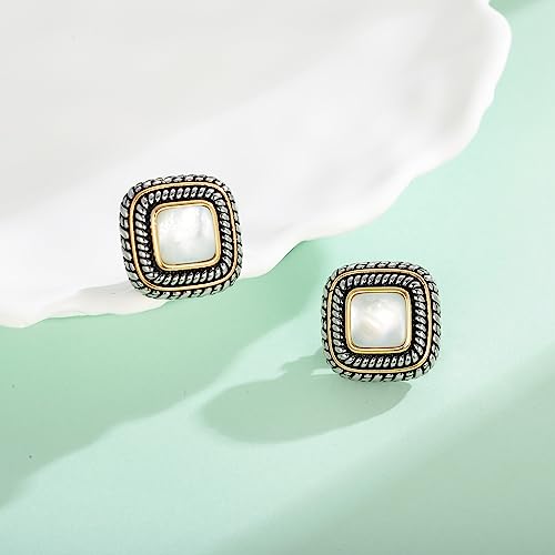 LILIE&WHITE Antique Gold Clip On Hoop Earrings for Women Non Pierced Clip on Earrings with Interwoven Textured Jewelry Gifts4