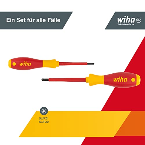 Wiha Schraubendreher Set 2-teilig Elektriker VDE geprüft, isoliert 1.000 V (32282) I Profi Schraubenzieher Set Kreuzschlitz I Elektriker… – Ansicht 3