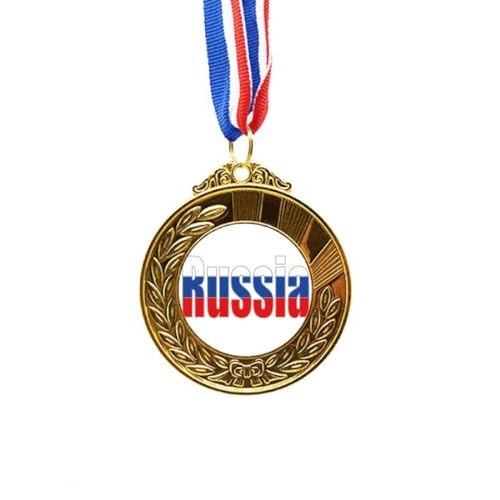 Medalla de la bandera de Rusia para premiar campeones con estilo Art Deco