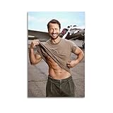 SKRAKHUO Glen PowellClassic - Póster decorativo de cubierta de película antigua, pintura al óleo, póster decorativo para oficina, 50 x 75 cm, estilo sin marco, 26