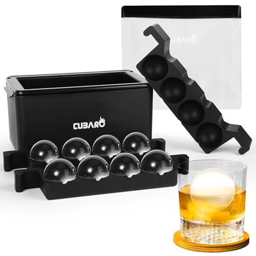 Comparison: Best Clear Ice Sphere Maker 5 Crystal Clear Ice Ball Maker – 8 Large 2 Inch Spheres That Chill Without Diluting – Premium Hard Shell Ice Tray with Bonus Freezer Bag – Clear Ice Mold for Whiskey, Bourbon & Cocktails by CUBARO