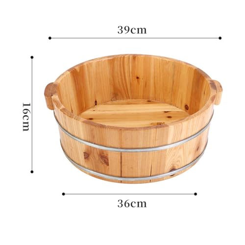 Cubo con asa de madera para baño de pies que alivia las piernas cansadas 6