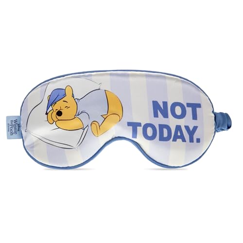 Image of Disney Winnie the Pooh Sleep Mask | Officially Licensed | Not Today | Soft Satin | Elasticated Band | Self-Care Gift | Mad Beauty