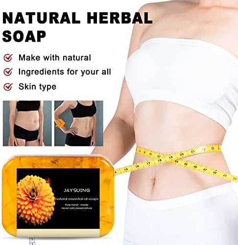 3PCS Slimming Firming Soap, Body Firming Tightening Toning Soap, Slimming Bath Soap for Waist Abdomen Arms Legs, Calendula Bath Soap for All Skin Types