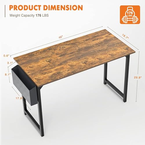 image for Sweetcrispy Computer Office Desk 48 Inch Kids Student Study Writing Wo