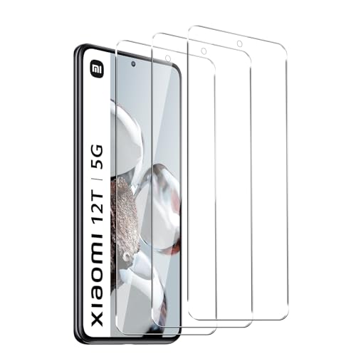 3 StückSchutzfolie für Xiaomi 12T/12T Pro Displayschutzfolie Panzerglas Gehärtete Glas | 9H Härte HD-Klarheit kristallklar Ohne Staub und Blasen Ultrabeständig Einfache Installation.
