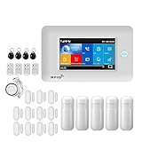  MZZYG SystèMes De SéCurité Domestique Système D\'alarme WiFi GSM avec Capteur De Mouvement Carte RFID Sécurité Alarme Antivol Smart Life App(G.)