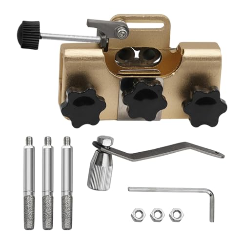 Sirseon Affûteuse pour tronçonneuse, kit d'affûteuse pour tronçonneuse | Affûteuses de tronçonneuse en alliage d'aluminium avec 3 pointes | Aiguiseur à manivelle pour scies à chaîne et scies