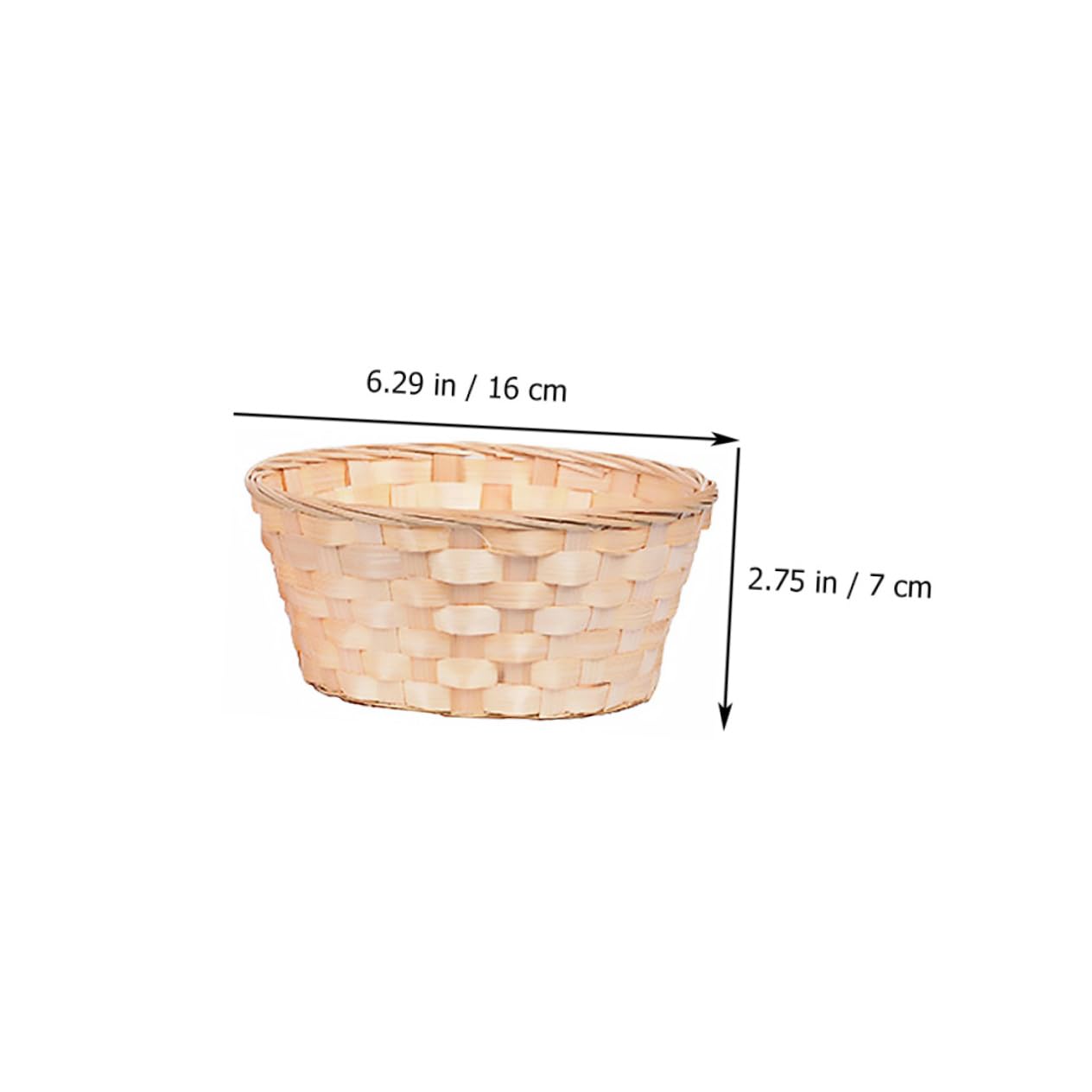 OUNONA 3Pcs Woven Storage Baskets for Fruits Snacks and Sundries Containers for Home Hotel Restaurant and Living Spaces Height