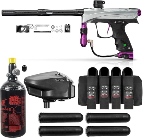 Maddog DYE CZR+ .68 Cal Full Auto Electronic Paintball Gun Marker Advanced Starter Package | HPA Tank, Empire Halo Too Loader, Neck Protector, Pro Harness &...