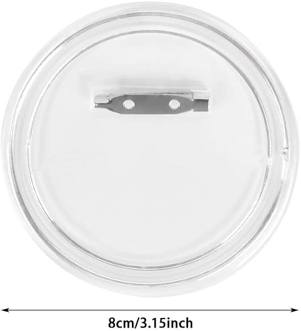 BUYGOO 25pcs 3.15 Inch Clear Acrylic Modern Button Badges with Pin, DIY Craft Buttons, School Projects, Gifts by BUYGO - Used condition - Image 2