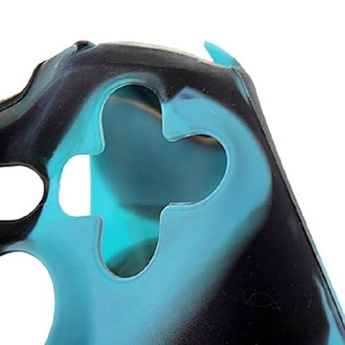 Capa Case Protetora De Silicone Gel Para Controle Xbox 360 Cores Camuflada E Lisa (AZUL PRETO)