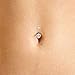 SAVEARTH DIAMONDS 1 1/2 CT Heart Cut Lab Created Moissanite Diamond Heart Belly Button Navel Rings Body Piercing Jewelry In 14K White Gold Over Sterling Silver