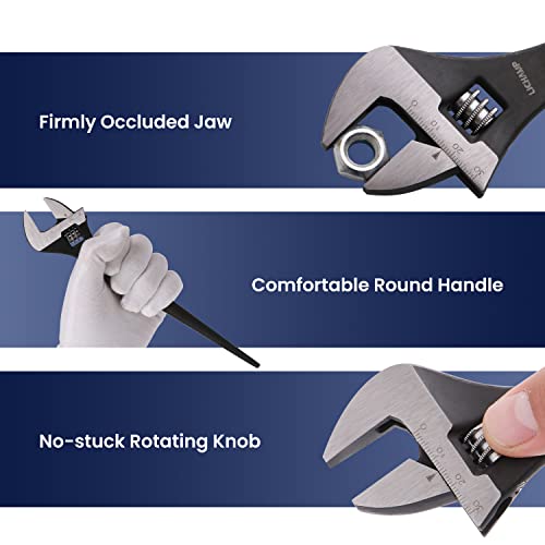 Lichamp 3-Pack Adjustable Construction Spud Wrench Set 10 12 16 Inches #TOP5