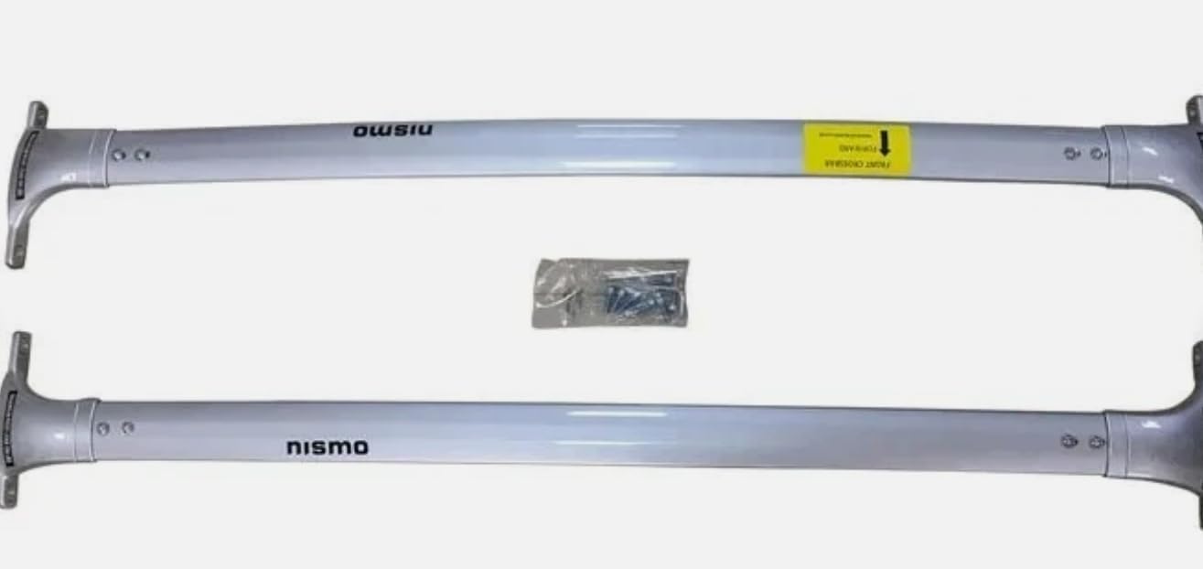 Roof Rack Cross Bars for Mazda Nissan Patrol Armada Y62 2017-2021 | 2Pcs Black Aluminum Rooftop Cargo Crossbar Carrier Side Rail Bar Rack Rail, No Drilling Required (Silver Crossbar&Roof Rail)