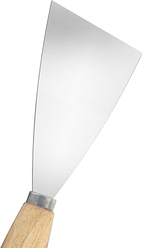 Miniatura 3 de Cuchillo de masilla, 2 raspadores de metal de 3 pulgadas, cuchillos de mango de madera para paneles de yeso, calcomanías, papel de pared, parches,