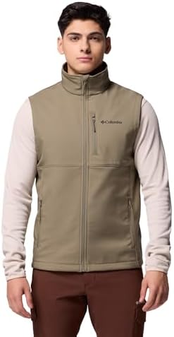 Columbia Mens Ascender II Softshell Vest, Stone Green, Large