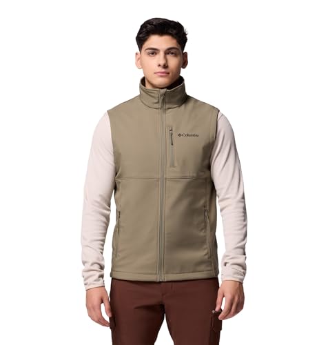 Columbia Mens Ascender II Softshell Vest, Stone Green, Large