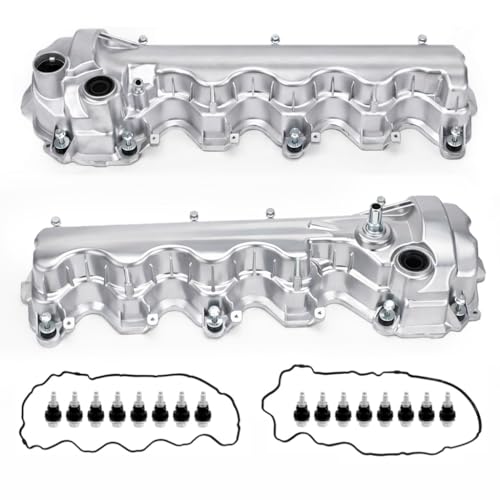 LuluViolen Aluminum Engine Valve Cover w/Gasket Compatible with Ford Expedition Explorer Mustang GT F150 F250 F350 5.4L 4.6L 2004-2014 Fit for Lincoln Mark LT Navigator 5.4L 2004-2010 Left & Right
