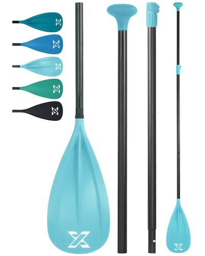 ZLX Sup Paddel 167-208cm 3 oder 4 Abnehmbaren Teilen Verstellbares paddel für Stand-up Paddling mit Glasfaser Blade Perfekt für Surfen und Wassersport Vergnügen kajak paddel Stand Up Paddle Zubehör