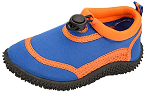 Urban Beach - Wet Shoes Kids Infant Size Aqua Beach Surf Water Swim for Boys & Girls (Blue & Orange, Numeric_12)