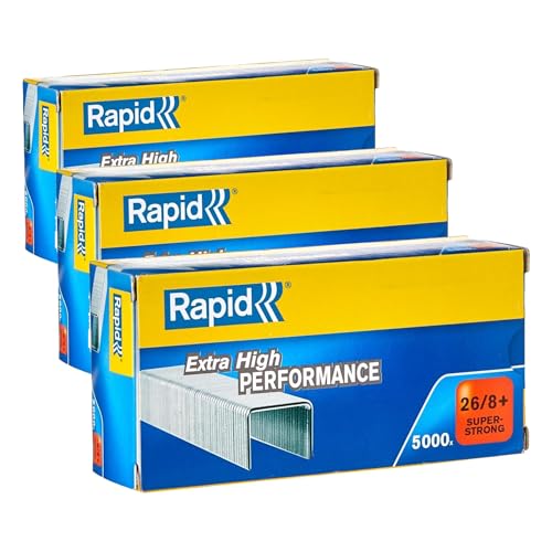 Agrafes 26/8+ Rapid SuperStrong pour organiser vos grands dossiers de bureau
