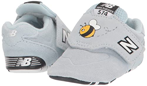 New Balance Kid's 574 V1 Crib Hook & Loop Sneaker, Morning Fog/Team Gold, 1 Infant #TOP6