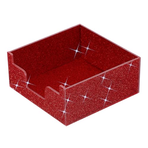 Distributeur bloc-notes acrylique rouge pour organiser vos mémos à la maison