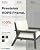 Patio Kingdom 7 Piece Patio Furniture Set, HDPE Outdoor Sectional with Beige Washable Thick Cushions, Coffee Table & Side Table, Patio Conversation Sets for Lawn, Garden, Porch, Balcony (Grey Frame)
