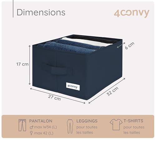 Rangement de pantalons pour dressing avec grands compartiments renforcés - 6