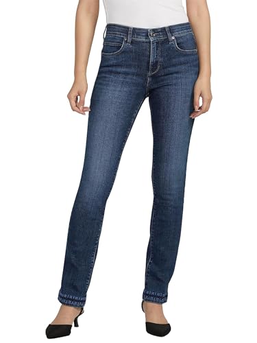 JAG Jeans Women's Ruby Mid Rise Straight Leg Jeans, Night Owl, 12